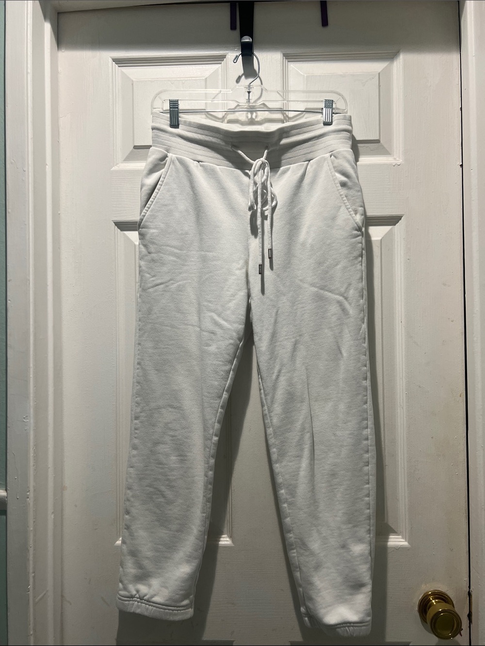 ALO Yoga White Drawstring Jogger Pants